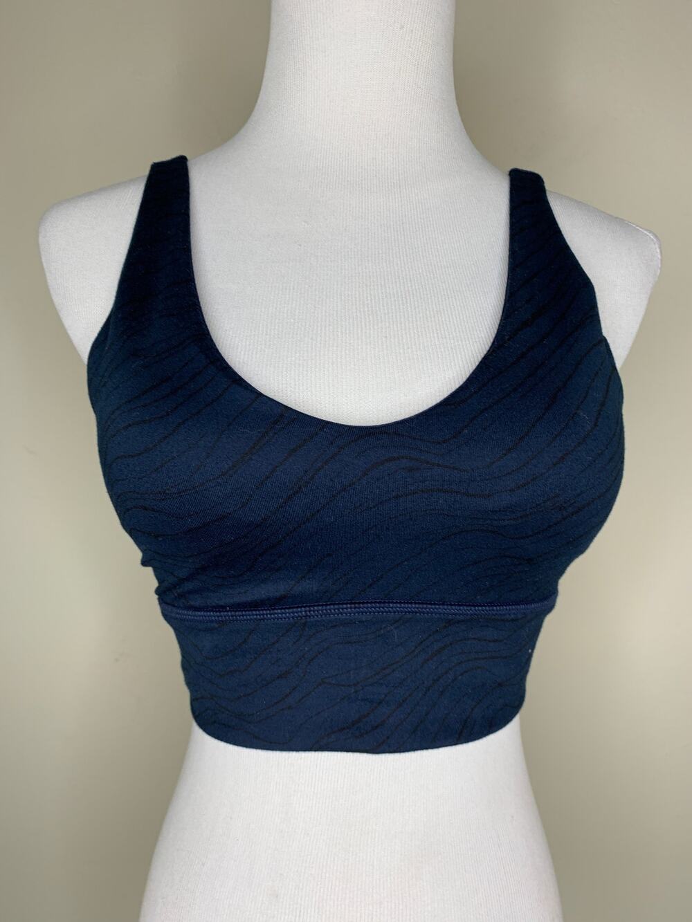 Vimmia X Energy Wave Crop Top Sz Large Blue Black
